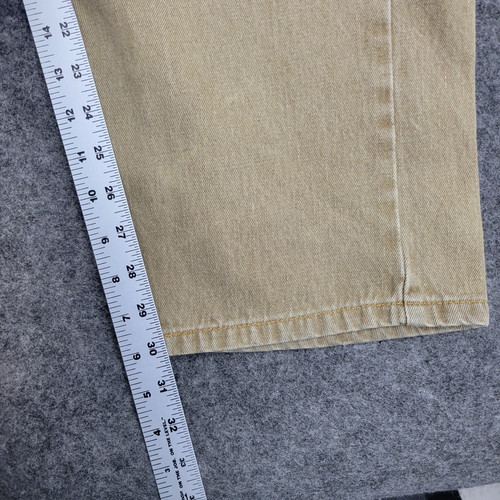 Levis 505 Jeans Mens 38X30 Tan Americana Y2K Workwear Blue Collar Everyday - Picture 12 of 12